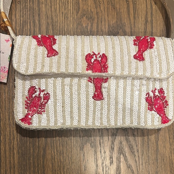 Lobster Beaded Bag — beige and white Viral TikTok - Picture 2 of 7